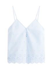 Tommy Hilfiger Blue Essential Broderie Anglaise Cami Shorts Pyjamas Set - Image 5 of 6
