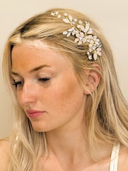 Ivory & Co Gold Crocus Hair Clip - Image 3 of 4