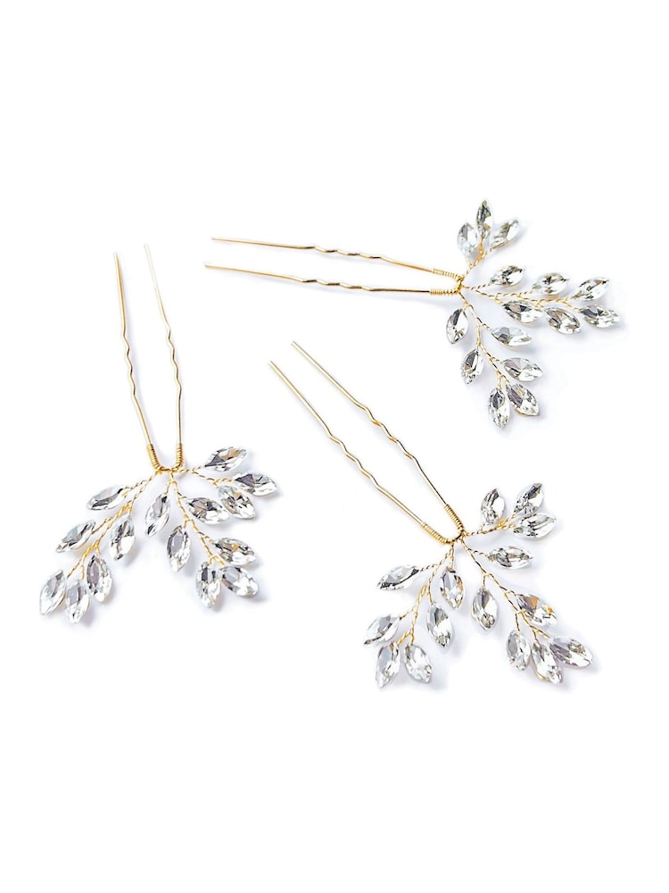 Ivory & Co Gold Moonspray Hairpins - Image 1 of 4