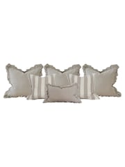 Ellenvale Interiors Set of 6 Natural The Large Neutral Cushion Cover Combination - Image 5 of 5