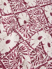 Pink National Trust X Next Shirred Mesh Long Sleeve Button Through Top - Image 8 of 8