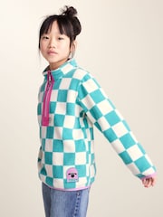 Tog 24 Green Kids Brecknock Shaun The Sheep Print Zip Neck Fleece - Image 1 of 7