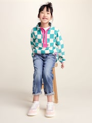 Tog 24 Green Kids Brecknock Shaun The Sheep Print Zip Neck Fleece - Image 4 of 7