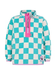 Tog 24 Green Kids Brecknock Shaun The Sheep Print Zip Neck Fleece - Image 7 of 7