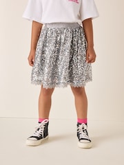 Silver Lace Trim Sequin Skirt (3-16yrs) - Image 1 of 9