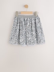 Silver Lace Trim Sequin Skirt (3-16yrs) - Image 6 of 9