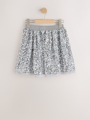 Silver Lace Trim Sequin Skirt (3-16yrs) - Image 7 of 9