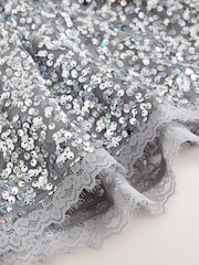 Silver Lace Trim Sequin Skirt (3-16yrs) - Image 8 of 9