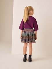 Pink/Green Ombre Pull On Sequin Skirt (3-16yrs) - Image 2 of 8