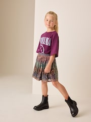 Pink/Green Ombre Pull On Sequin Skirt (3-16yrs) - Image 3 of 8