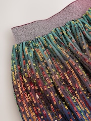Pink/Green Ombre Pull On Sequin Skirt (3-16yrs) - Image 8 of 8