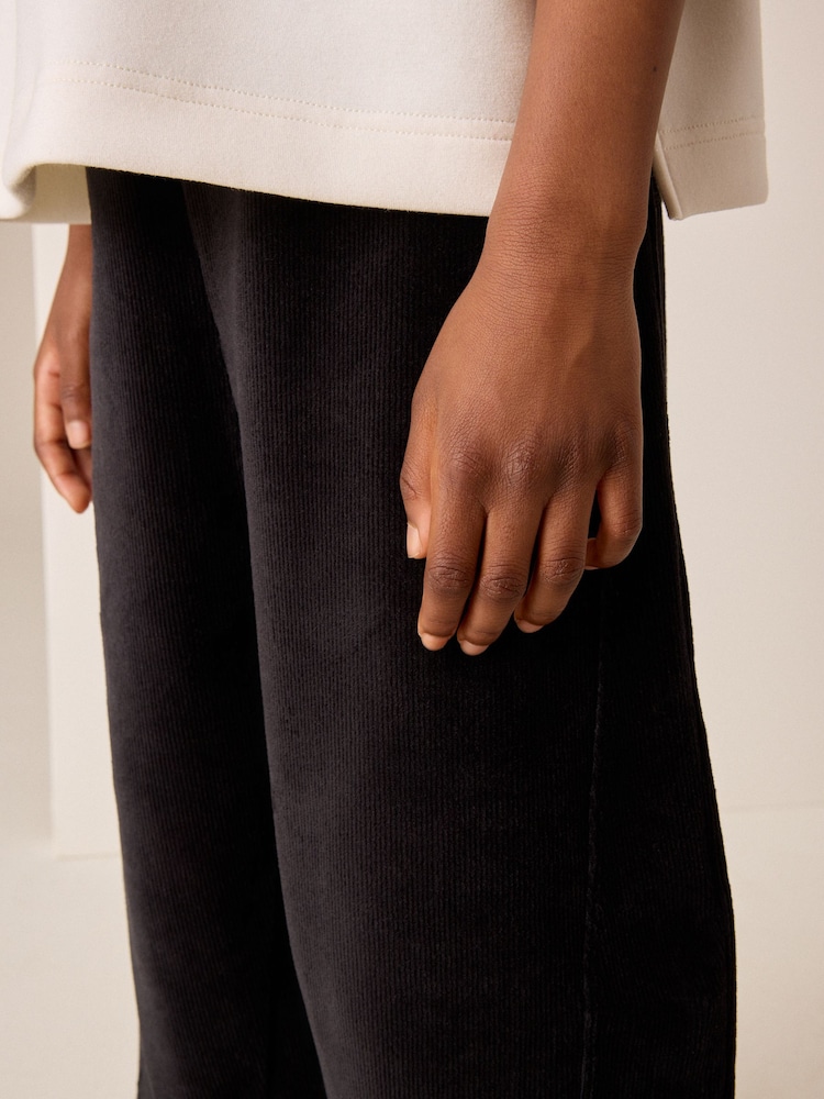 Black Barrel Jersey Cord Trousers (3-16yrs) - Image 5 of 5 Black Barrel Jersey Cord Trousers (3-16yrs) - Image 5 of 5