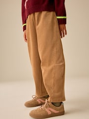 Neutral Brown Barrel Jersey Cord Trousers (3-16yrs) - Image 3 of 4