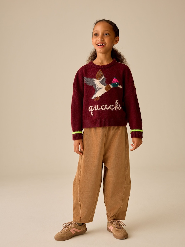 Neutral Brown Barrel Jersey Cord Trousers (3-16yrs) - Image 4 of 4 Neutral Brown Barrel Jersey Cord Trousers (3-16yrs) - Image 4 of 4