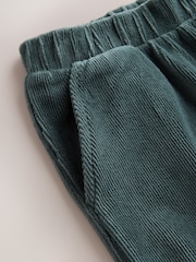 Dunkelgrün - Jersey-Cordhose mit weitem Bein (3–16 Jahre) - Bild 3 von 4