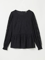 FatFace Veronica Black Lace Blouse - Image 6 of 6