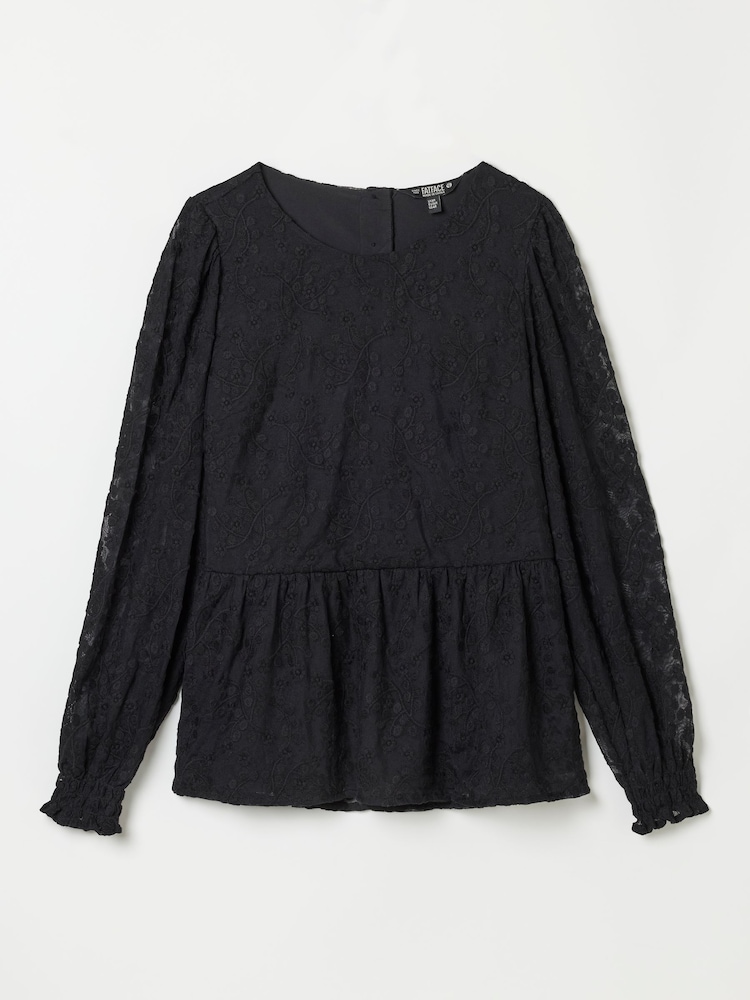 FatFace Veronica Black Lace Blouse - Image 6 of 6