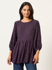 Lila - FatFace Metallic Tunic - Larawan 1 ng 5