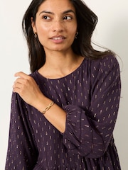 Lila - FatFace Metallic Tunic - Larawan 4 ng 5