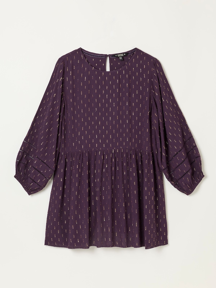 Lila - FatFace Metallic Tunic - Larawan 5 ng 5 Lila - FatFace Metallic Tunic - Larawan 5 ng 5