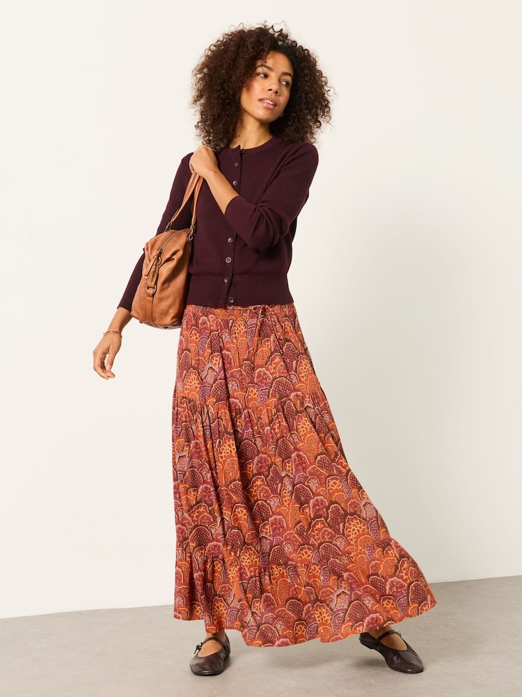 FatFace Jayla Purple Mountains Maxi Skirt - Image 1 of 6