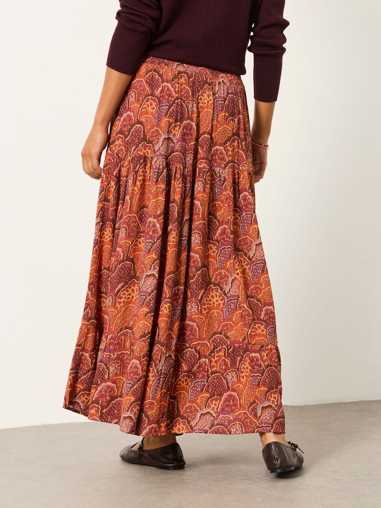FatFace Jayla Purple Mountains Maxi Skirt - Image 2 of 6