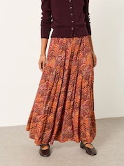 FatFace Jayla Purple Mountains Maxi Skirt - Image 3 of 6