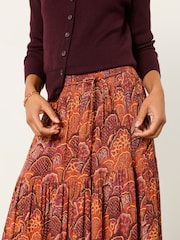 FatFace Jayla Purple Mountains Maxi Skirt - Image 4 of 6