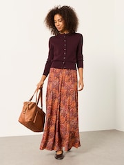 FatFace Jayla Purple Mountains Maxi Skirt - Image 5 of 6