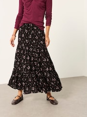 FatFace Jayla Black Rose Bud Maxi Skirt - Image 4 of 6