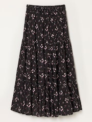 FatFace Jayla Black Rose Bud Maxi Skirt - Image 5 of 6