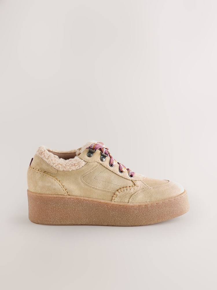 Sand Forever Comfort® Suede Hiker Wedge Trainers - Image 2 of 6 Sand Forever Comfort® Suede Hiker Wedge Trainers - Image 2 of 6
