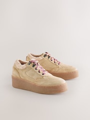 Sand Forever Comfort® Suede Hiker Wedge Trainers - Image 3 of 6