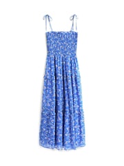 Tommy Jeans Blue Print Extra Slim Chiffon Maxi Dress - Image 5 of 5