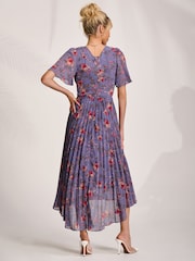 Jolie Moi Printed Chiffon Pleated Maxi Dress - Bild 2 von 6