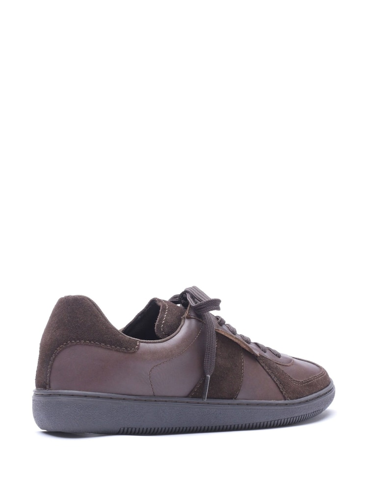 Base London Brown Tommo Lace Up Leather Trainers - Image 2 of 3 Base London Brown Tommo Lace Up Leather Trainers - Image 2 of 3