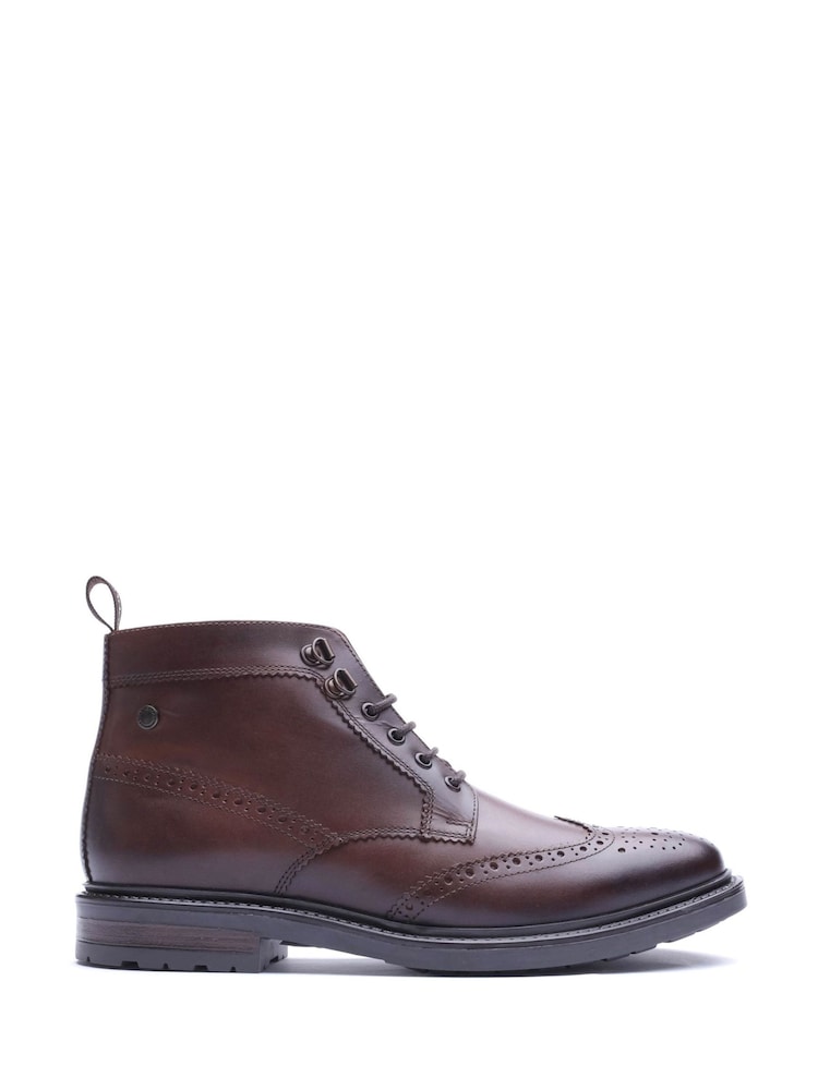 Smeđa - Base London Porter Brogue Boot - Slika 1 od 4