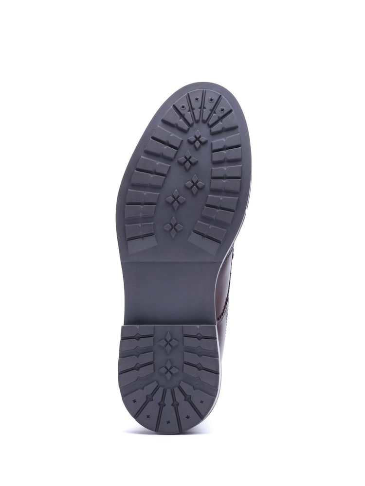 Smeđa - Base London Porter Brogue Boot - Slika 4 od 4
