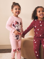 Burgundy Red Minnie Mouse Snuggle Pyjamas 3 Pack (9mths-12yrs) - Image 4 of 6