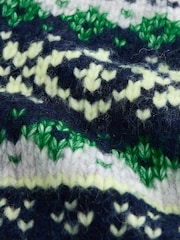 Grey Fairisle Chunky Knit Long Sleeve Open Cardigan - Image 8 of 9