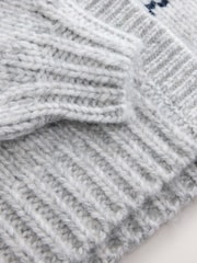 Grey Fairisle Chunky Knit Long Sleeve Open Cardigan - Image 9 of 9