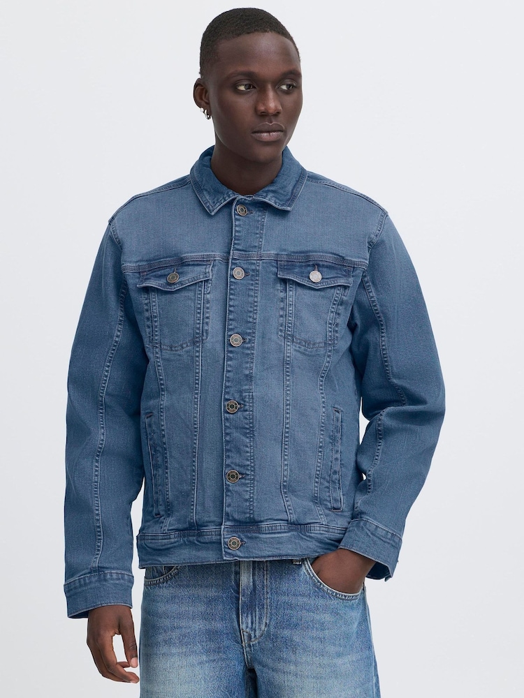 Blend Blue Stretch Denim Jacket - Image 1 of 5