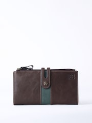 Lakeland Leather Brown Hartsop Leather Double Zip Purse - Image 1 of 5