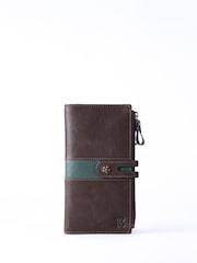 Lakeland Leather Brown Hartsop Leather Double Zip Purse - Image 4 of 5