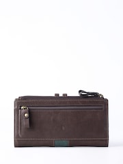 Lakeland Leather Brown Hartsop Leather Double Zip Purse - Image 5 of 5