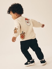 Ecru Christmas Crew Neck Sweat Top (3mths-7yrs) - Image 4 of 4