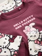 Burgundy Red Hello Kitty and Friends Wide Leg Pyjamas 2 Pack (3-16yrs) - Image 5 of 6