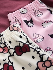 Burgundy Red Hello Kitty and Friends Wide Leg Pyjamas 2 Pack (3-16yrs) - Image 6 of 6