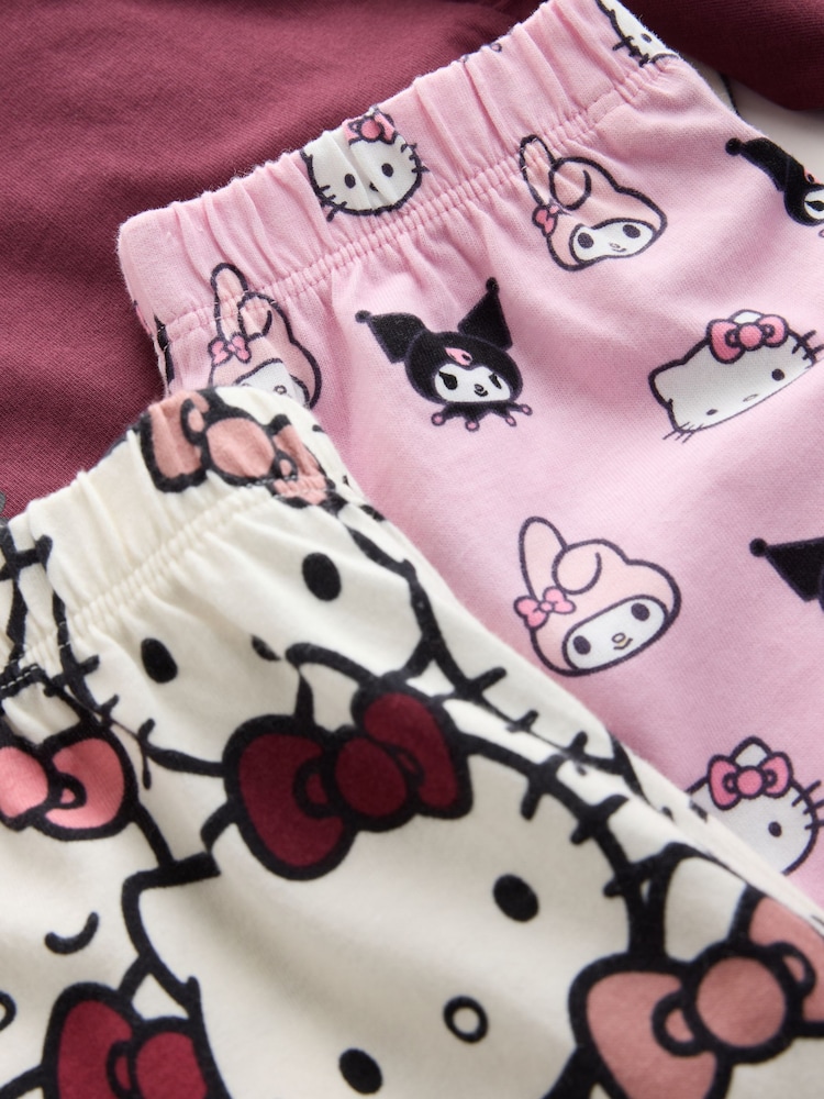 Burgundy Red Hello Kitty and Friends Wide Leg Pyjamas 2 Pack (3-16yrs) - Image 6 of 6 Burgundy Red Hello Kitty and Friends Wide Leg Pyjamas 2 Pack (3-16yrs) - Image 6 of 6