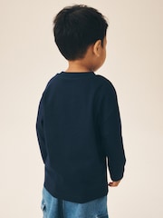 Navy on the good list Slogan Long Sleeve Christmas T-Shirt (3mths-7yrs) - Image 3 of 8